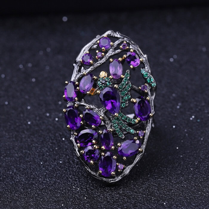 Sambia Amethyst Silberring