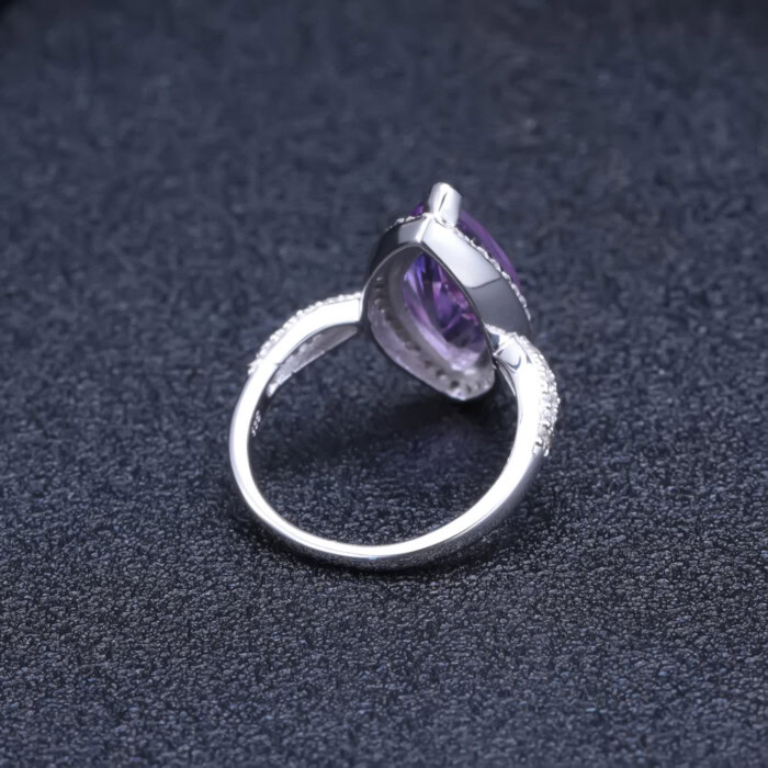 Amethyst silbernen ring damen mit stein