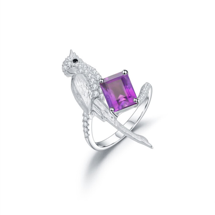 Starling Ring mit Amethyst Ring silber