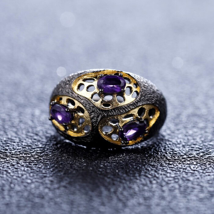 Vintage Amethyst Ring damen