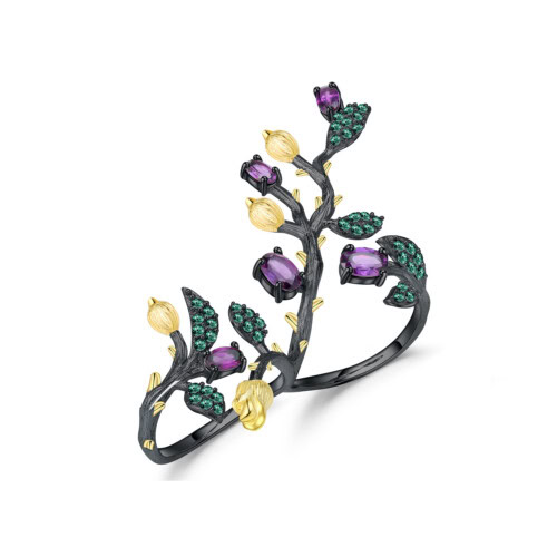 Mode Amethyst Ring damen