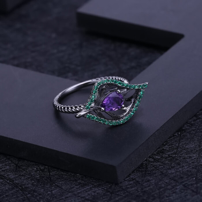 Damen Ring mit Amethyst Stein