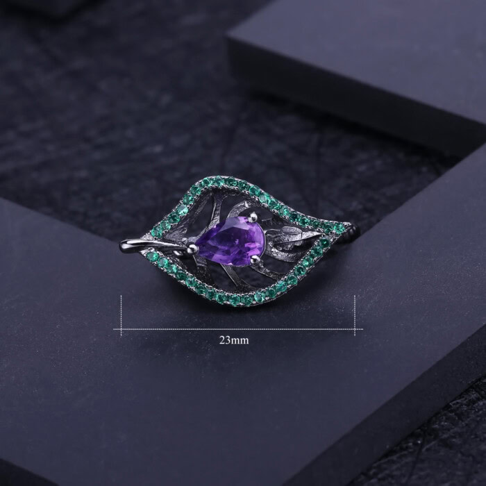 Damen Ring mit Amethyst Stein