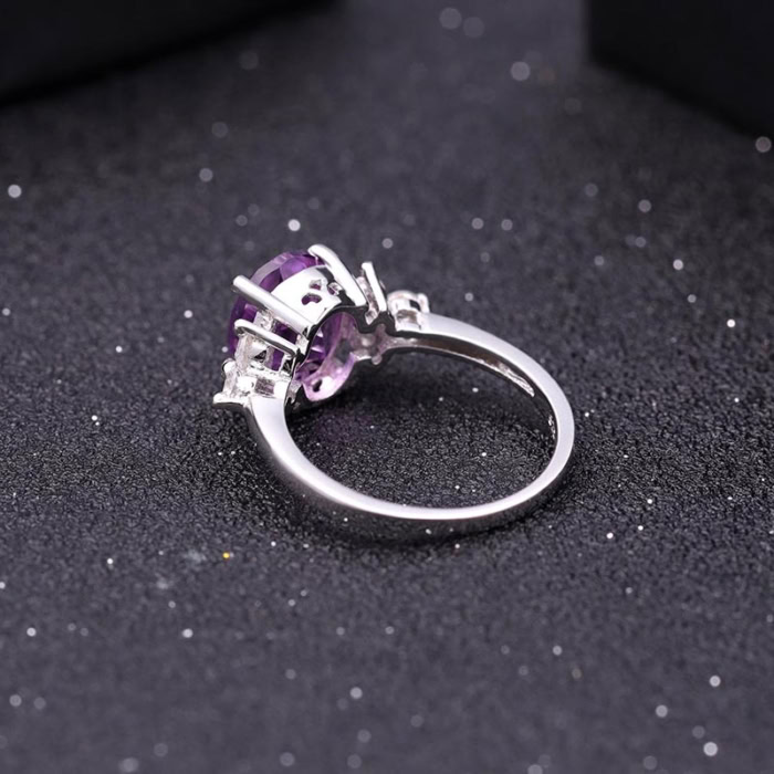 Engagement Ring silber damen mit Amethyst