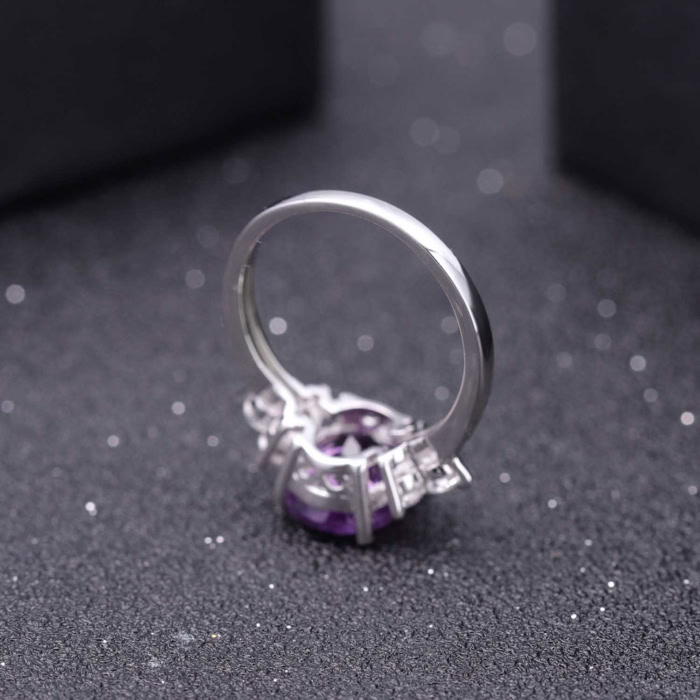 Engagement Ring silber damen mit Amethyst