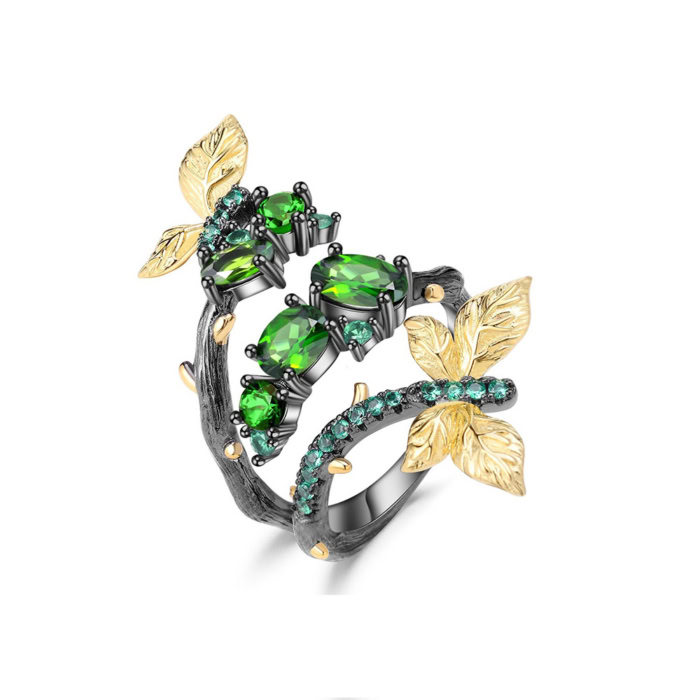 Schmetterling Ring damen Diopside