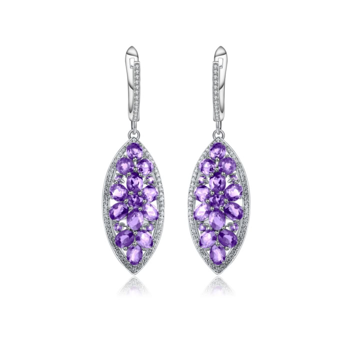 Amethyst Extravagante Ohrringe Silber