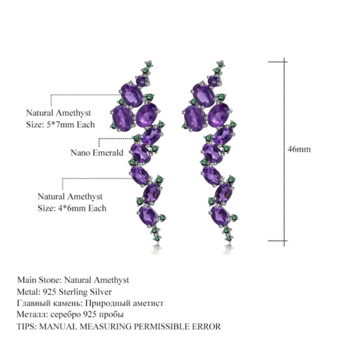 Amethyst Ohrringe Silber für Freundin