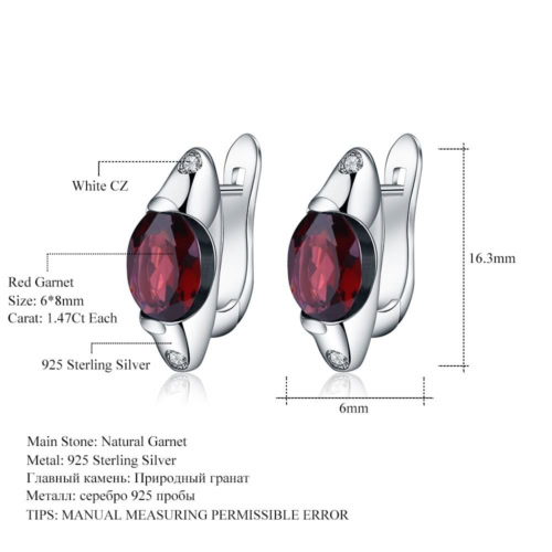 Schlicht Ohrringe Stecker Silber mit Edelstein