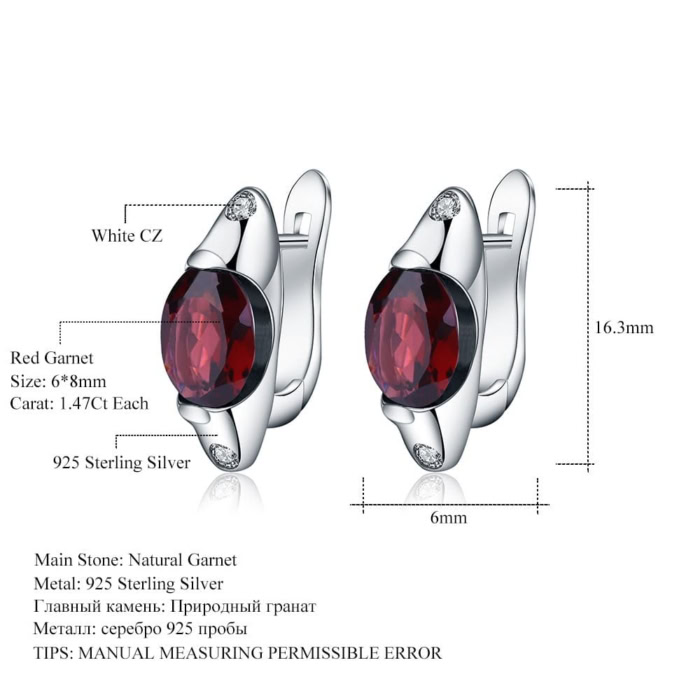 Schlicht Ohrringe Stecker Silber mit Edelstein