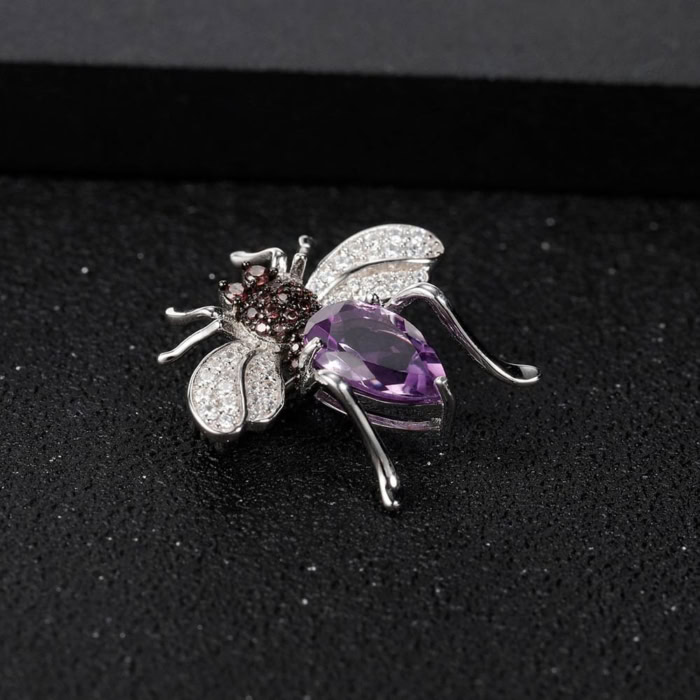 Biene Amethyst Brosche Für Damen