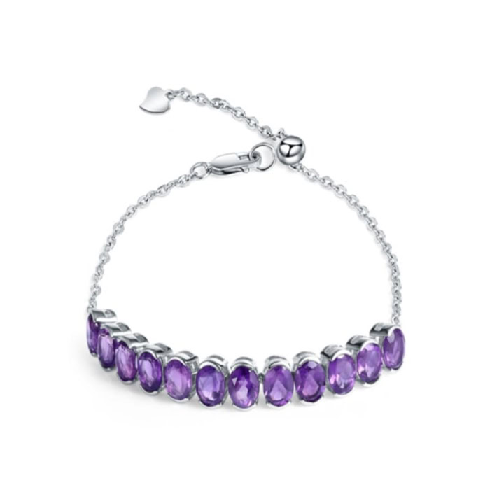 Amethyst Armband Damen Silber 925