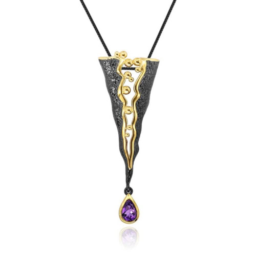 Personalisierte Kette mit Amethyst