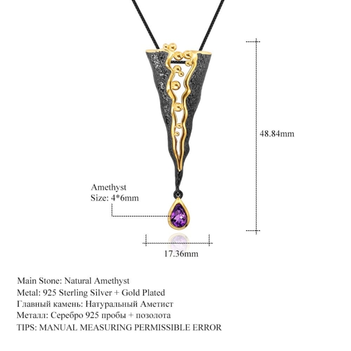 Personalisierte Kette mit Amethyst