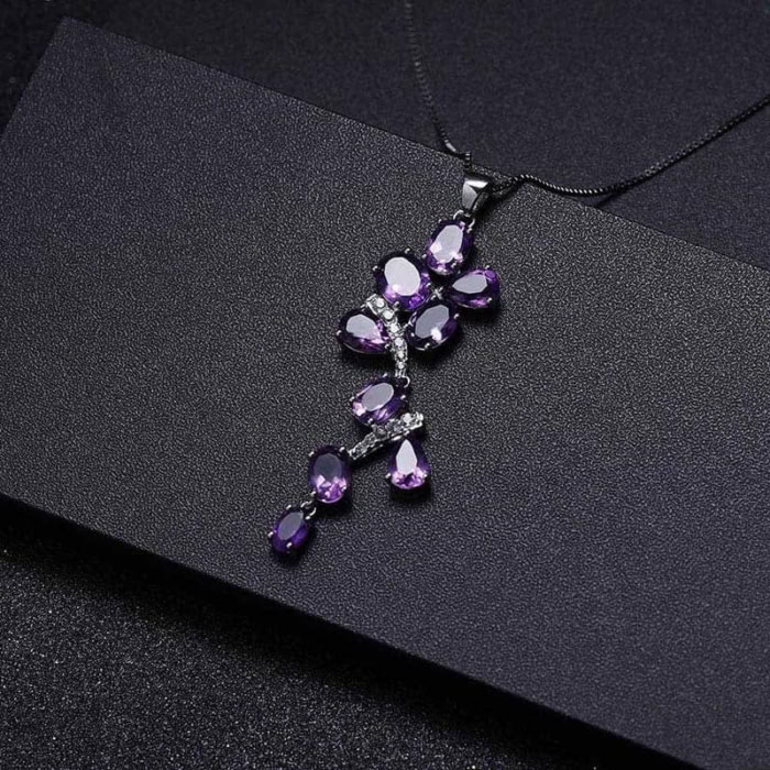 Amethyst Anhänger Kette für Frauen