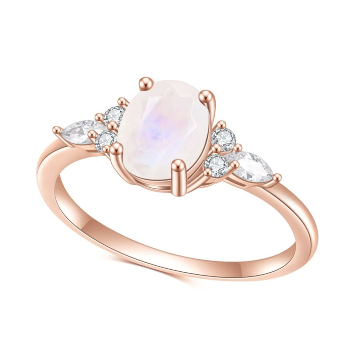 Rosegold Ring mit Mondstein Wirkung Mondstein