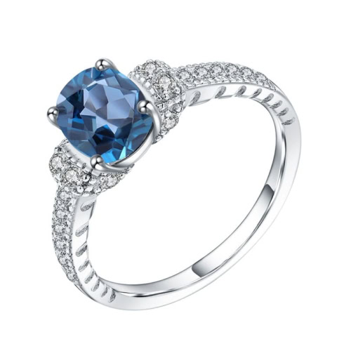 Promise Ring mit London Blue Topas