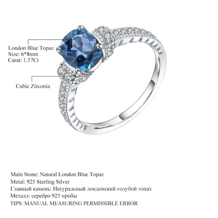 Promise Ring mit London Blue Topas