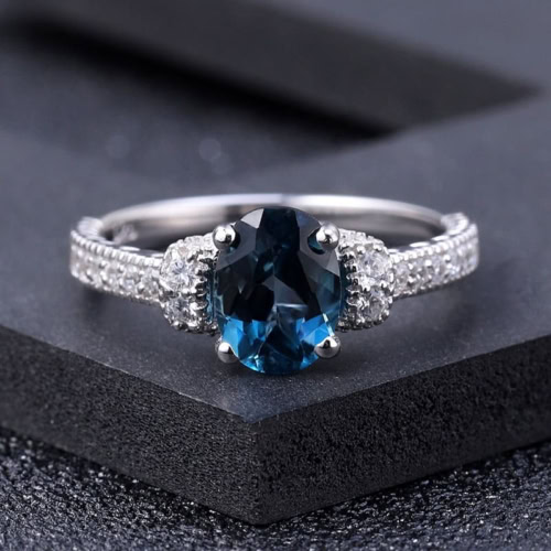 Promise Ring mit London Blue Topas