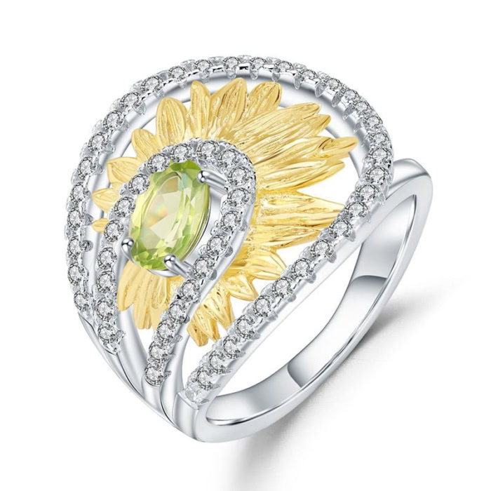 Personalisierter Ring mit Peridot