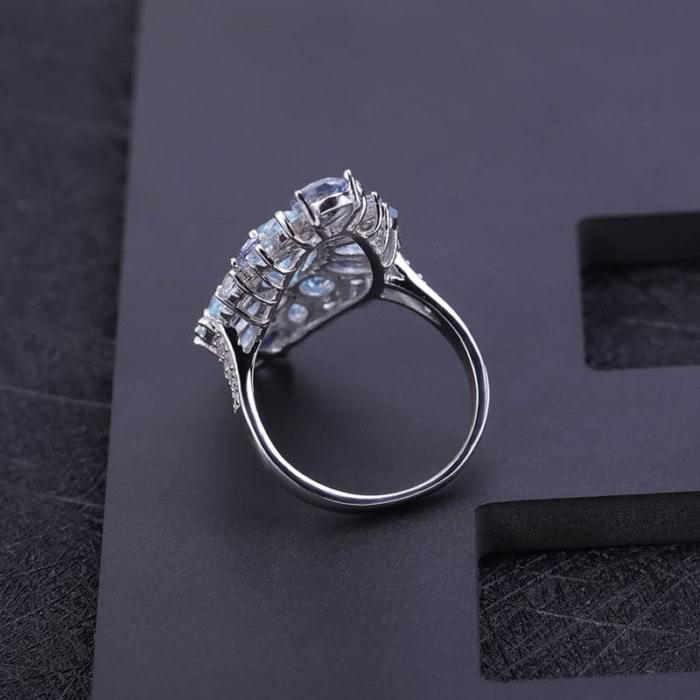 Extravagante ring mit Bunte Steine