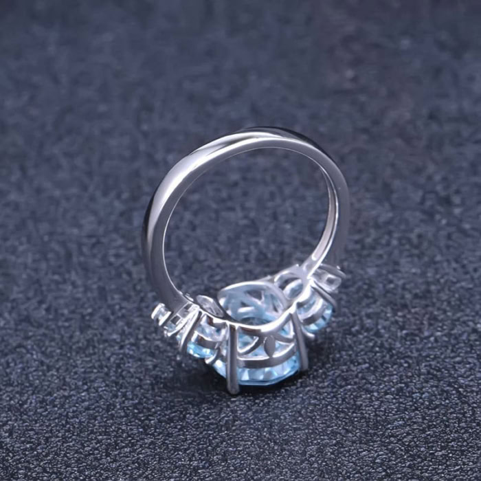 Promise Ring mit Natur Topas