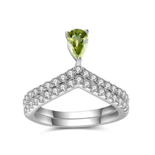 Silber Ring Frauen mit Peridot