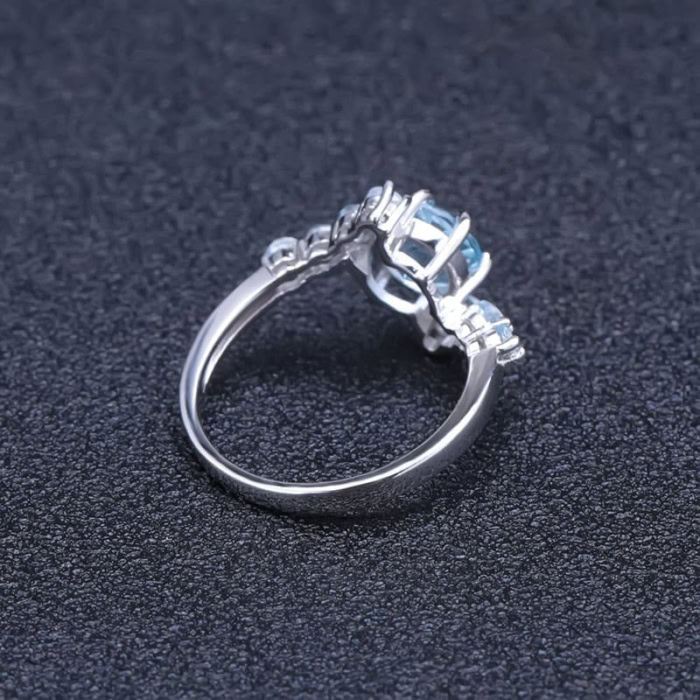 Promise Ring mit Naturstein Topas