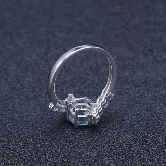 Promise Ring mit Naturstein Topas