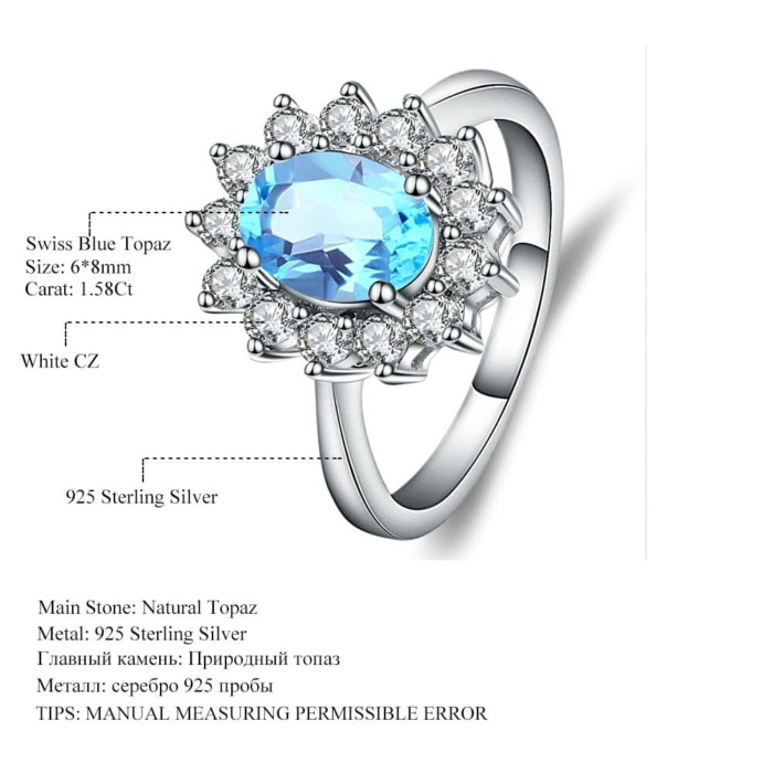 Engagement Ring mit Blautopas