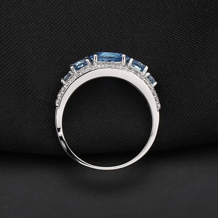 Extravagante Topas Ring Silber