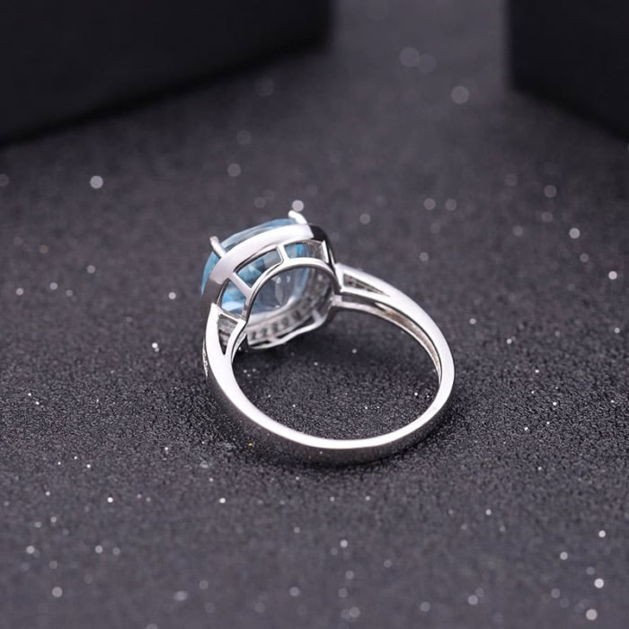 Heiratsantrag Topas Ring aus Silber