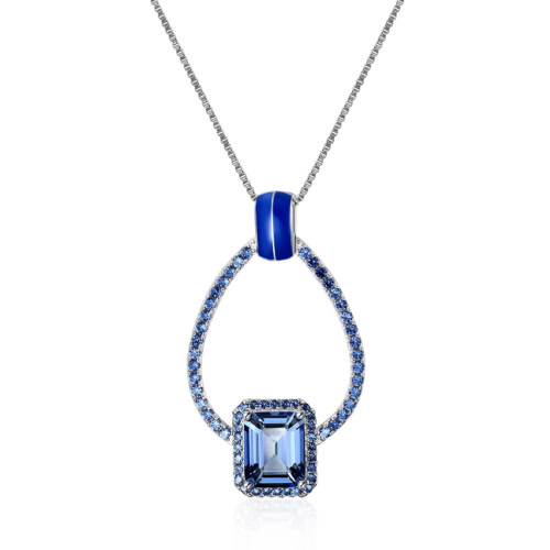 Blauer Quarz kette mit Anhänger