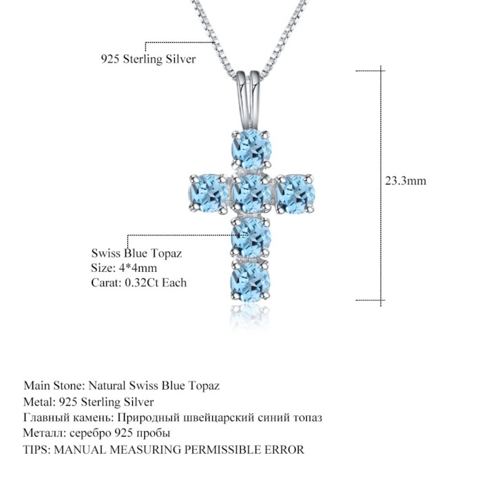 Damen Kette Silber mit Kreuz