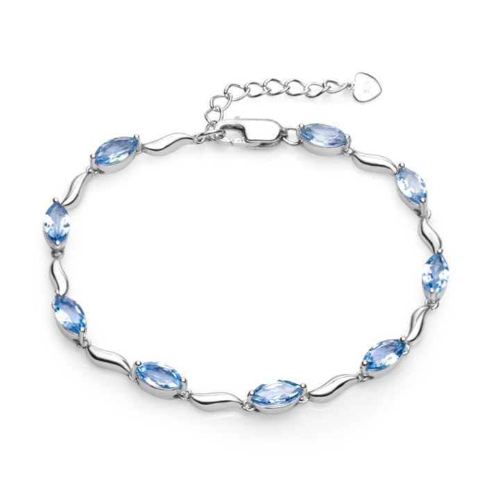 Edelstein Armband aus Silber