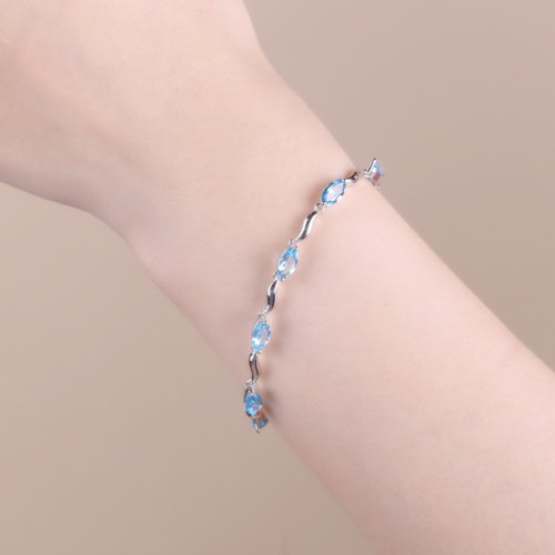 Edelstein Armband aus Silber