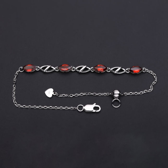 Damen Silber Armband mit Edelstein