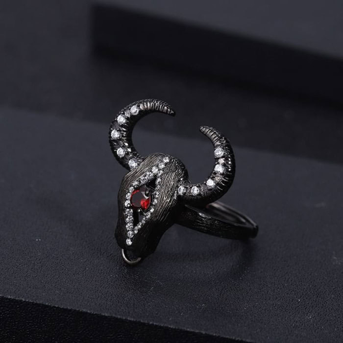 Cowboy Ring mit Granat