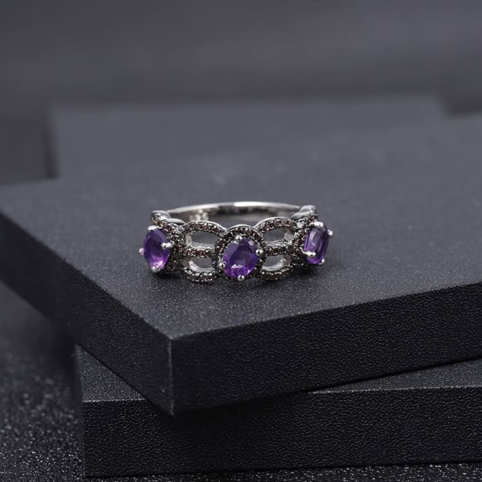 Damen Schmuck Ring mit Amethyst