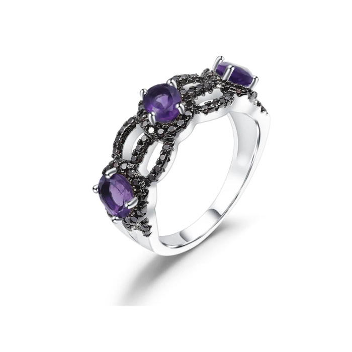 Damen Schmuck Ring mit Amethyst