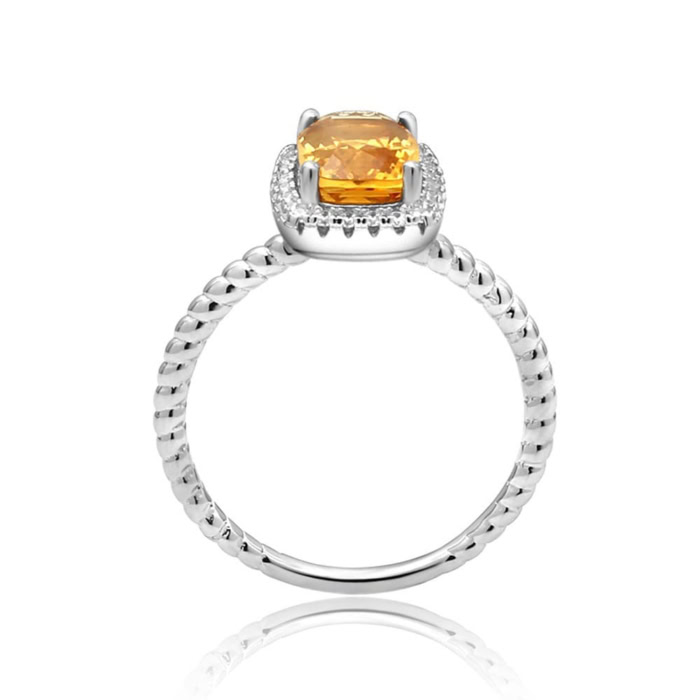 Solitaire Ring mit Citrin