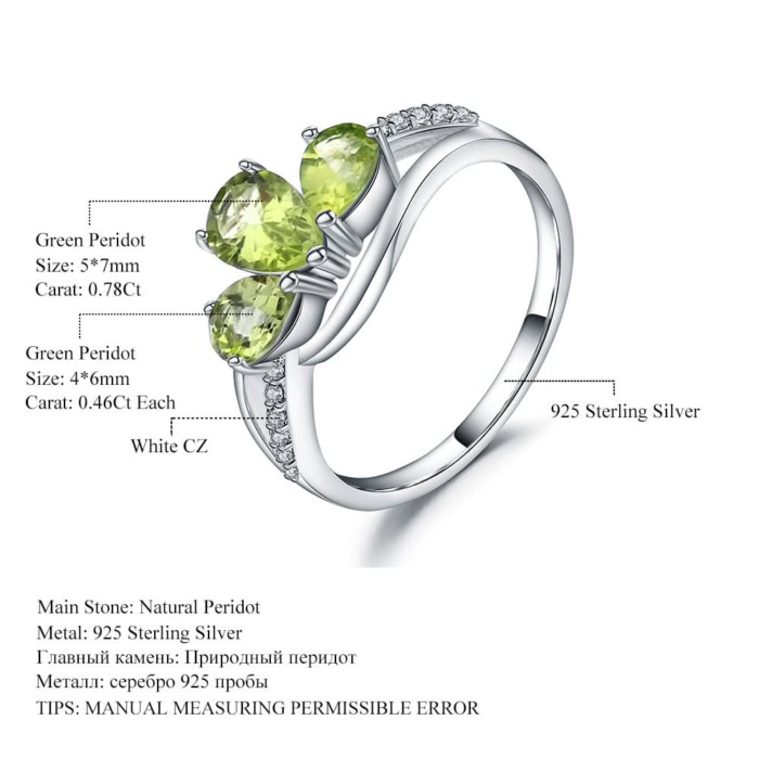 Peridot Ring aus Silber